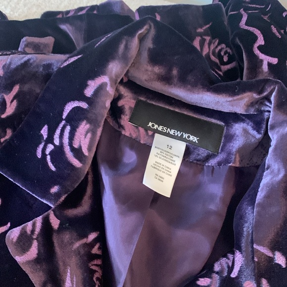 Purple Velvet Look Jacket / Top - Picture 8 of 8